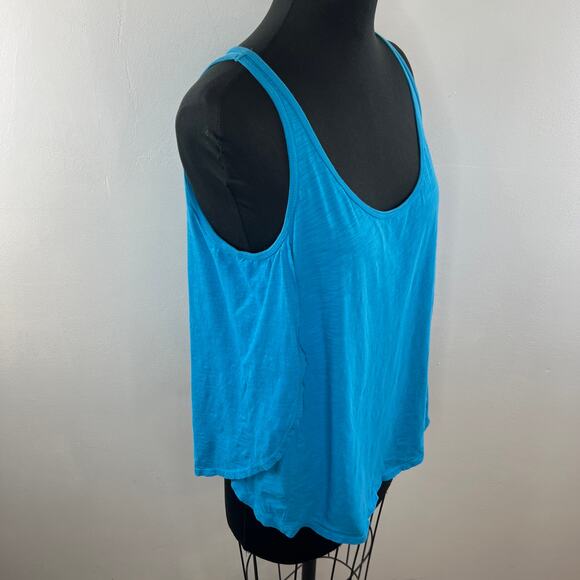 C&C California Blue Cotton Flowy Classic Layering Tank Top Size Large L - Picture 5 of 10